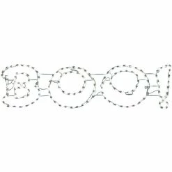 Haunted Hill Farm Giant BOO Sign LED Lights, Outdoor Halloween Decor, 63 x 16 in.
