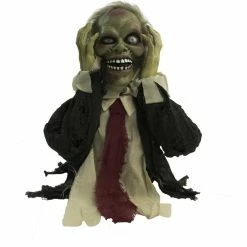 Haunted Hill Farm 22 in. Pop-Up Animatronic Ghoul, Indoor/Outdoor Halloween Decor, Battery-Operated
