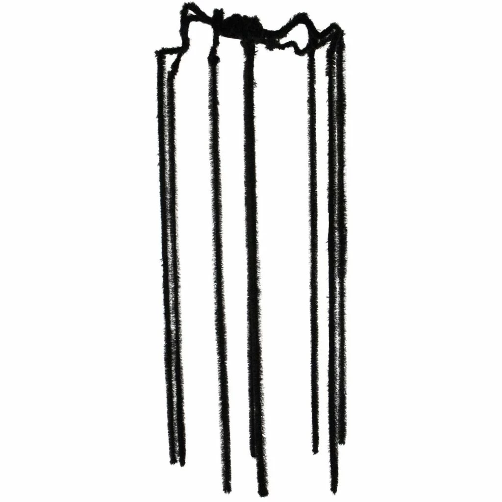 Haunted Hill Farm 75 in. Animatronic Spider, Indoor/Outdoor Halloween Decor, Flashing Red Eyes, Battery-Operated