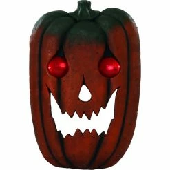 Haunted Hill Farm 2.5 ft. Pumpkin Head with Glowing Red Eyes, Battery-Operated Halloween Decoration, HHDHPUMP-1HS