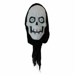 Haunted Hill Farm 2.5 ft. Animated Reaper, Sound, LED Eyes, Battery-Operated, Halloween Decor, Indoor/Outdoor, HHDHRPR-1LS