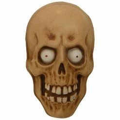 Haunted Hill Farm 2 ft. Animated Mummy Head Halloween Decoration, Indoor/Covered Outdoor, HHDHSKULL-1LS