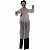 Haunted Hill Farm 5.75 ft. Animatronic Doctor, Indoor/Outdoor Halloween Decoration, Red LED Eyes, Laughing, Snips, HHDOC-3FLSA