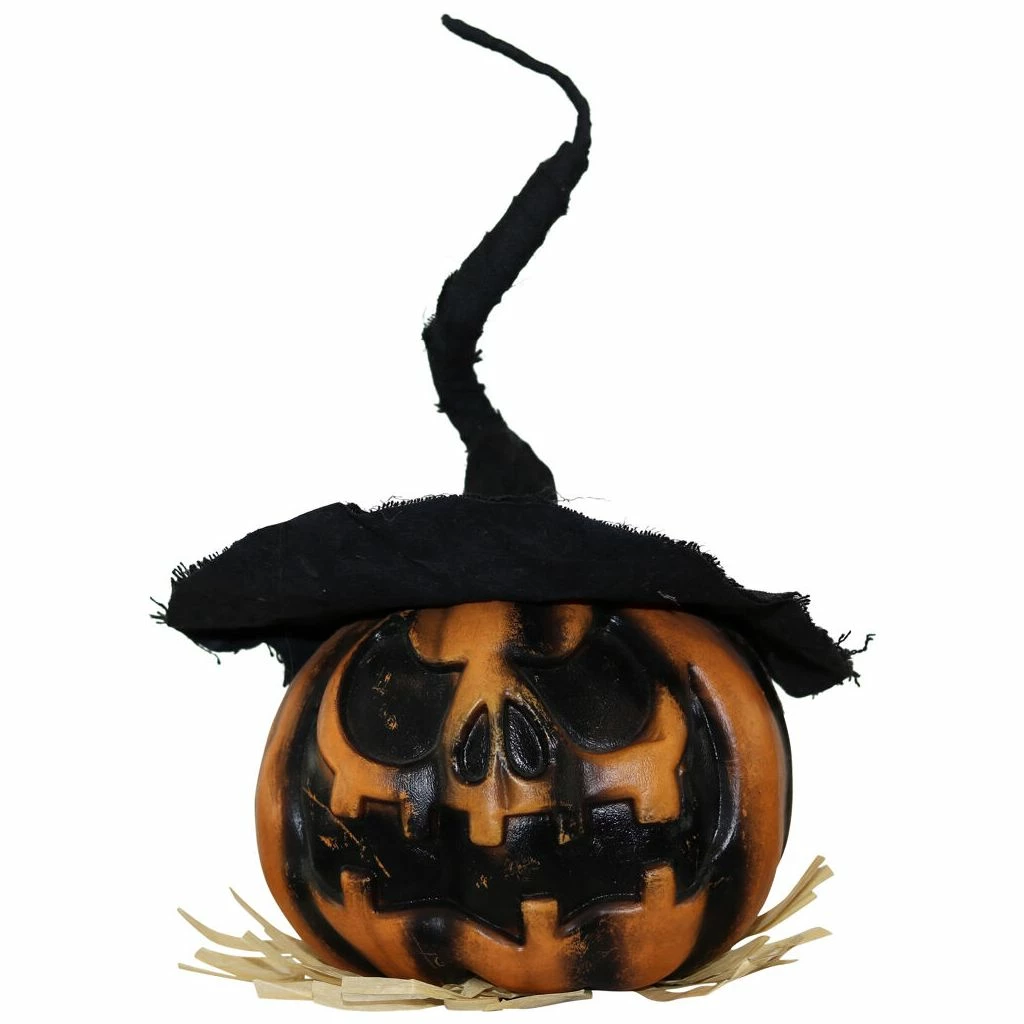 Haunted Hill Farm 1.8 ft. Shaking Pumpkin with Witch Hat, Indoor/Outdoor Halloween Decoration, HHDPUMP-2SA