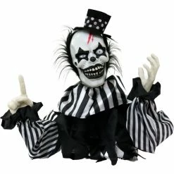 Haunted Hill Farm 1.8 ft. Groundbreaker Clown, Indoor/Outdoor Halloween Decoration, Red LED Eyes, Vile, HHFJCLOWN-2LSA