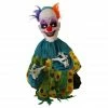 Haunted Hill Farm 2 ft. Animated Clown, Indoor/Outdoor Halloween Decoration, LED Eyes, Poseable, Blade, HHFJCLOWN-4LSA