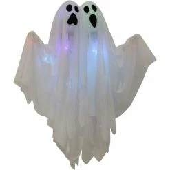Haunted Hill Farm 1.6 ft. Light-Up Ghosts, Set of 2, Color-Changing, Indoor/Outdoor Halloween Decoration, HHGHST-10HLS