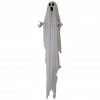 Haunted Hill Farm 5 ft. Animatronic Hanging Ghost, Indoor/Outdoor Halloween Decoration, Red LED Lights, Oracle, HHGHST-7HSA