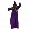Haunted Hill Farm 3 ft. Hanging Skull Witch, Indoor/Outdoor Halloween Decoration, Poseable, HHMNWTC-3H