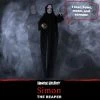 Haunted Hill Farm 6.3 ft. Standing Reaper, Indoor/Outdoor Halloween Decoration, LED Multi Eyes, Poseable, Simon, HHRPR-7FLS