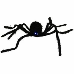 Haunted Hill Farm 2.5 ft. Floating Spider, Indoor/Outdoor Halloween Decoration, LED Blue Eyes, The Carver, HHSPD-13HLSA