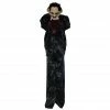 Haunted Hill Farm 5.6 ft. Standing Vampire, Indoor/Outdoor Halloween Decoration, LED Red Eyes, Poseable, Fang, HHVAMP-2FLSA