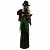 Haunted Hill Farm 6 ft. Standing Witch, Indoor/Outdoor Halloween Decoration, LED White Eyes, Magda The Mad, HHWITCH-23FLSA