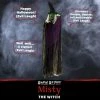 Haunted Hill Farm 5.8 ft. Hanging Witch, Indoor/Outdoor Halloween Decoration, LED Red Eyes, Poseable, Mary, HHWITCH-25HLS