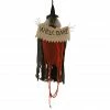 Haunted Hill Farm 6.25 ft. Hanging Witch with Sign, Indoor/Outdoor Halloween Decoration, LED Eyes, Poseable, HHWITCH-28HLS