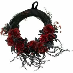 Haunted Hill Farm 2 ft. Wreath with Spiders, Indoor/Outdoor Halloween Decoration